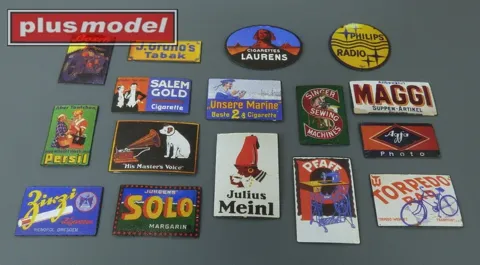 Plus Model 568 plechové reklamní cedule Německo 30. a 40. léta v měřítku 1/35