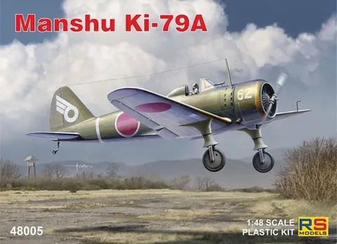 Krabice plastikové stavebnice RS Models 48005 Manshu Ki-79 A Shimbu-tai v měřítku 1/48