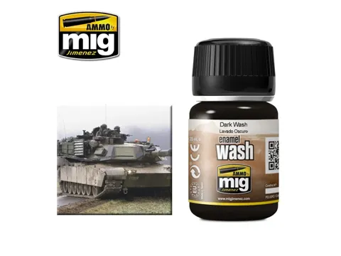 Lahvička AMMO Mig A.MIG-1008 Enamel Wash tmavý (Dark) 35 ml