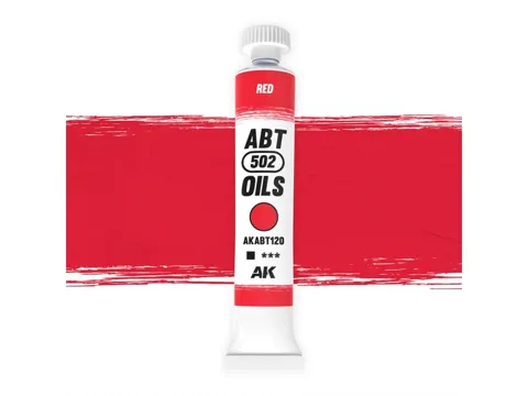 Tuba olejové barvy AK Interactive Oil Paints ABT120 červená 20 ml