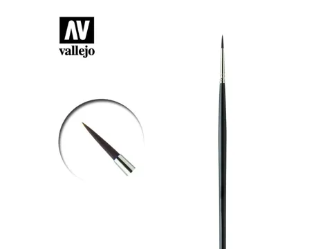 Detailní štětec Vallejo Brush P18008 Kolinsky Sable velikost 8 s přírodním vlasem
