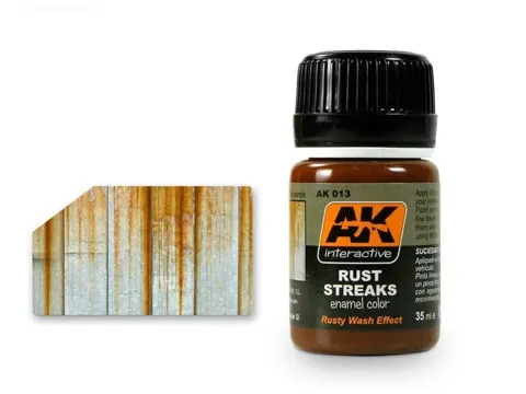 Lahvička AK Interactive Enamel Effects AK013 Rust Streaks 35 ml pro stopy rzi