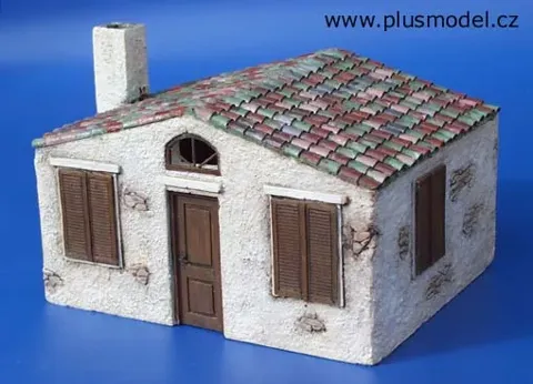 Stavebnice Plus Model 099 italský dům 1/35 – sádrové a resinové díly budovy pro dioráma