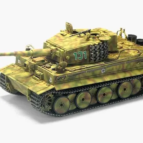 Krabice plastikové stavebnice Academy 13287 Tiger I Mid Version v měřítku 1/35