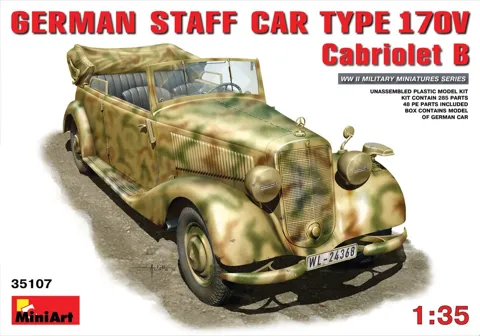 MiniArt 35107 1/35 německý štábní automobil MB 170V Cabriolet