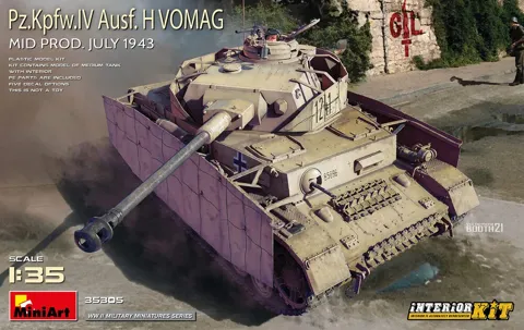 MiniArt 35305 Pz.Kpfw.IV Ausf. H Vomag střední výroba (červenec 1943) s interiérem (1/35)