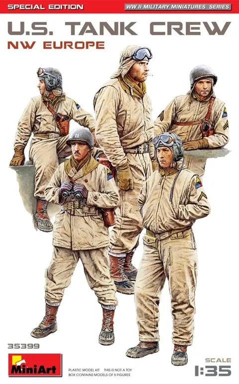 MiniArt 35399 1/35 americká tanková posádka (NW Europe) Special Edition (5 figurek)