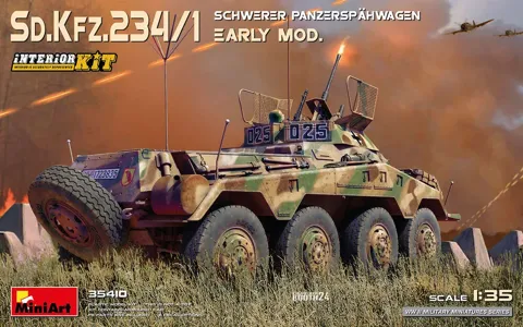 MiniArt 35410 Sd.Kfz.234/1 Schwerer Panzerspähwagen, raná verze, s interiérem (1/35)