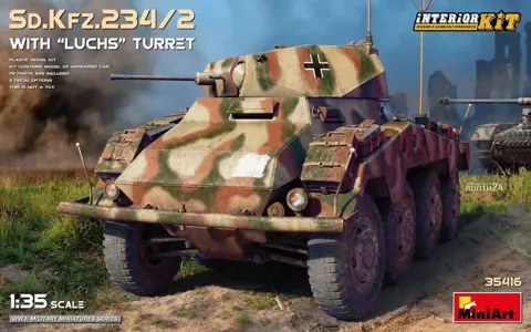 MiniArt 35416 Sd.Kfz.234/2 s věží „Luchs" – Interior Kit (1/35)