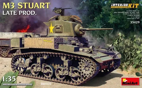 MiniArt 35429 M3 Stuart Late Production – stavebnice s interiérem (1/35)