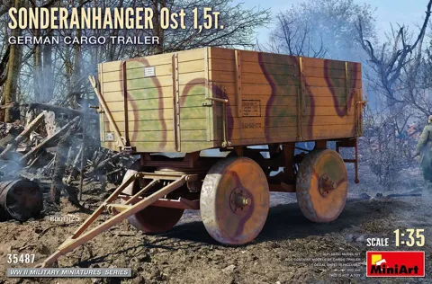 MiniArt 35487 Sonderanhänger Ost 1,5t německý nákladní přívěs (1/35)