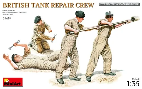 MiniArt 35489 British Tank Repair Crew – britští tankoví mechanici (1/35)