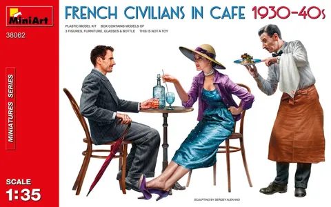 MiniArt 38062 francouzští civilisté v kavárně 1930–40 (1/35)