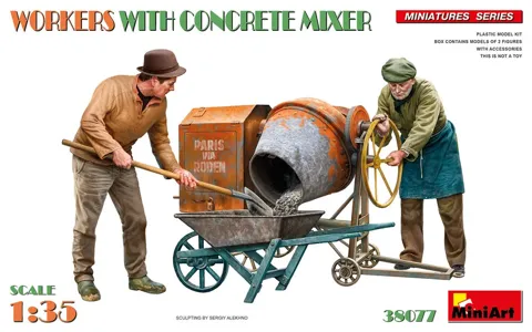 MiniArt 38077 dělníci s míchačkou na beton (1/35)