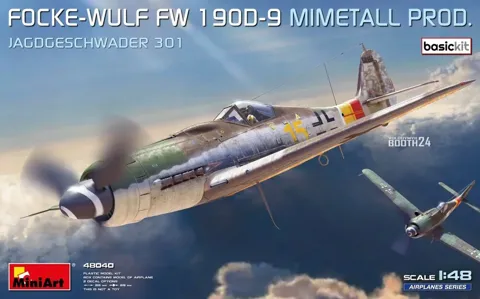 MiniArt 48040 Focke-Wulf Fw 190D-9 Mimetall Prod. Basic Kit JG 301 (1/48)