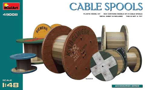 MiniArt 49008 kabelové bubny 1/48 (Cable Spools)