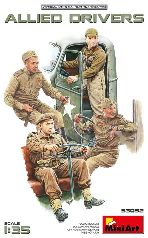 MiniArt 1/35 spojenečtí řidiči (Allied Drivers, 5 figurek)
