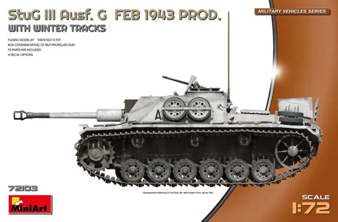 MiniArt 72103 StuG III Ausf. G výroba únor 1943 se zimními pásy (1/72)
