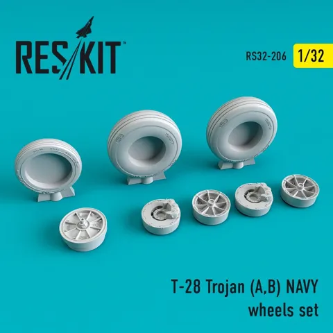Sada kol Reskit RS32-0206 pro T-28 Trojan NAVY v měřítku 1/32