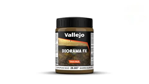 Kelímek texturové pasty Vallejo Diorama FX 26807 European Thick Mud 200 ml