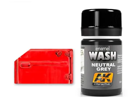 Lahvička AK Enamel Effects AK677 neutrální šedý wash Neutral Grey 35 ml