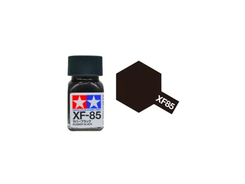 Lahvička modelářské barvy Tamiya 80385 XF-85 gumová černá matná