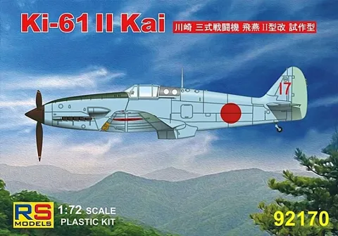 Krabice plastikové stavebnice RS Models 92170 Ki-61 II Kai prototype v měřítku 1/72