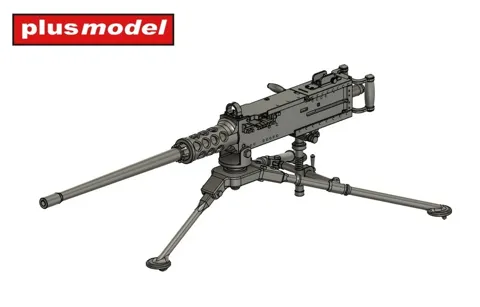 Plus Model DP3046 kulomet Browning s trojnožkou 1/35, nebarvené díly z 3D tisku
