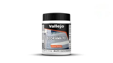 Dóza texturovací pasty Vallejo Diorama FX 26211 bílá kamenná pasta 200 ml