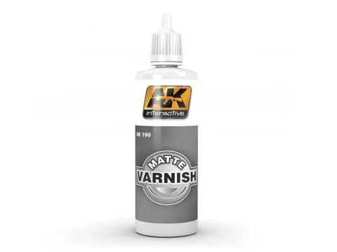 Lahvička akrylového matného laku AK Interactive AK190 Matte Varnish 60 ml