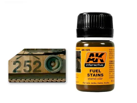 Lahvička emailového efektu AK Interactive Enamel Effects AK025 Fuel Stains 35 ml