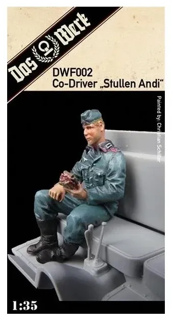 Resinová figurka Das Werk DWF002 spolujezdec Stullen Andi v měřítku 1/35