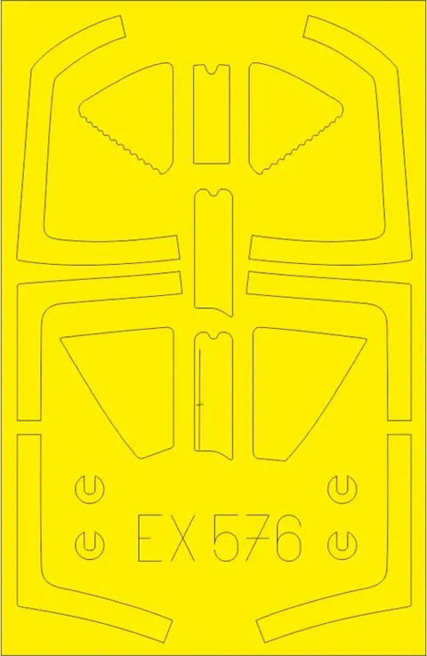 Maskovací sada Eduard EX576 Harrier T.2/T.4/T.8 v měřítku 1/48 pro stavebnici Kinetic