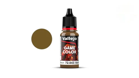Lahvička akrylové barvy Vallejo Game Color 72043 hnědá Beasty Brown 18 ml