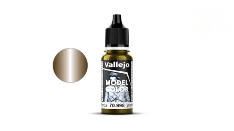 Lahvička akrylové barvy Vallejo Model Color 70998 bronzová metalická 18 ml