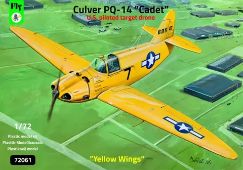 Krabice stavebnice Fly Model 72061 Culver PQ-14 Cadet Yellow Wings v měřítku 1/72