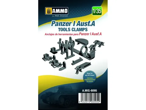 Detailní sada AMMO Mig AMIG8095 Panzer I Ausf.A držáky nářadí v měřítku 1/35