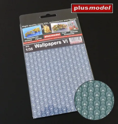 Papírové archy Plus Model 612 tapety VI v měřítku 1/35 pro diorámata