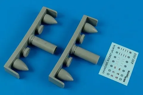 Resinový raketový kontejner Aires 480060 LAU-3 US Navy v měřítku 1/48