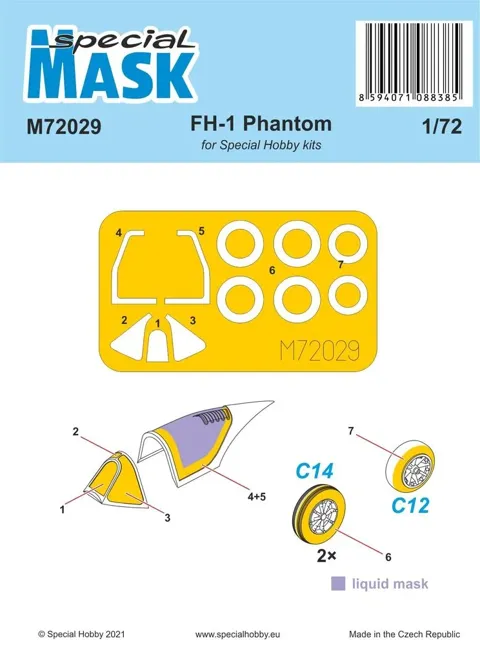 Maskovací sada Special Hobby M72029 pro model FH-1 Phantom v měřítku 1/72