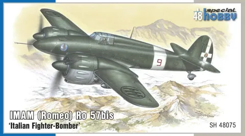 Krabice stavebnice Special Hobby 1/48 IMAM (Romeo) Ro-57bis, italský stíhací bombardér