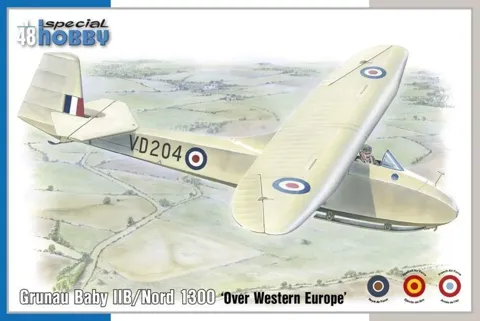 Krabice stavebnice Special Hobby SH48203 Grunau Baby IIB/Nord 1300 v měřítku 1/48