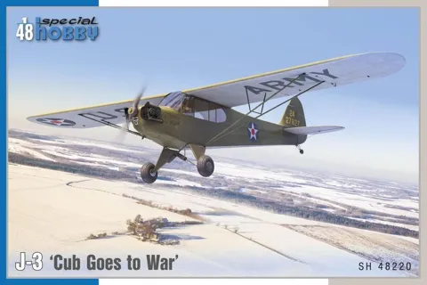Krabice stavebnice Special Hobby SH48220 J-3 Cub Goes to War v měřítku 1/48