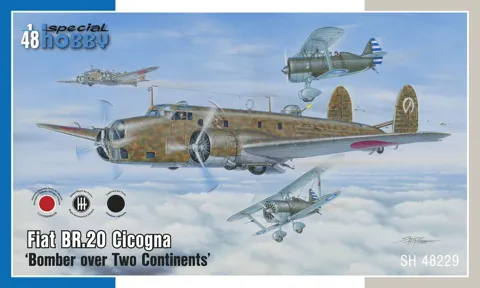 Krabice stavebnice Special Hobby 1/48 Fiat Br.20 Cicogna SH48229 s italským bombardérem