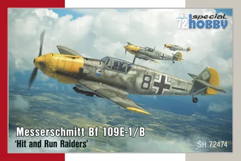 Krabice stavebnice Special Hobby SH72474 Messerschmitt Bf 109E-1/B Hit and Run Raiders 1/72