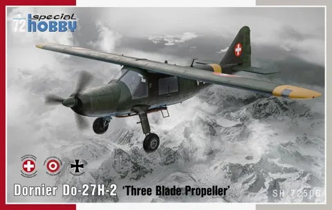 Krabice stavebnice Special Hobby SH72506 Dornier Do-27H-2 s třílistou vrtulí v měřítku 1/72