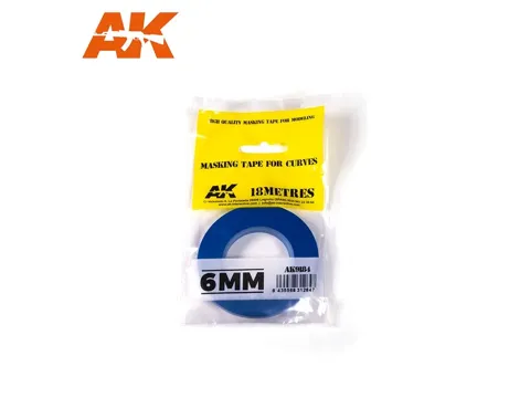 Role modré vinylové maskovací pásky AK Interactive AK9184 Masking Tape o šířce 6 mm