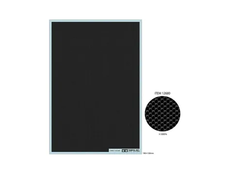 Obtiskový aršík Tamiya 12680 Carbon Decal Plain EF s karbonovým vzorem