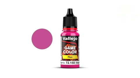 Lahvička akrylové barvy Vallejo Game Color 72158 fluorescenční magenta 18 ml