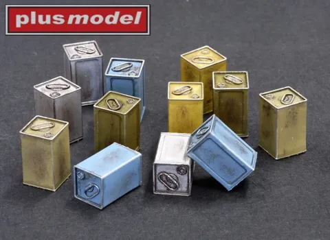 3D tištěné britské kanystry Flimsy Plus Model DP3012 v měřítku 1/35, sada 12 kusů